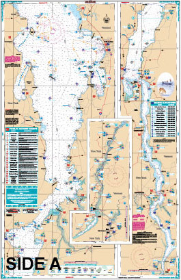 Lake Champlain South Lake Fishing Chart 11F