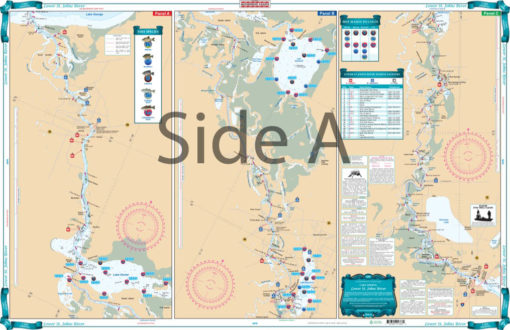 coverage of lower st johns river fishing chart map 138f st johns river charts