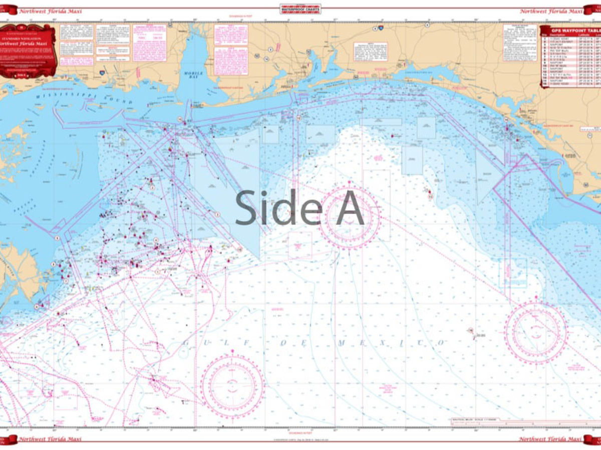 Northwest Florida Fishing Offshore Fish and Dive Chart 5F