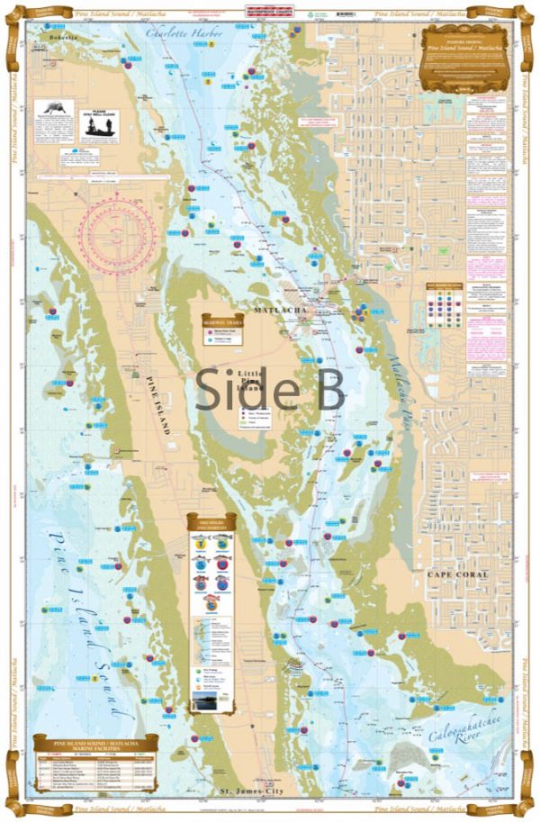 Pine Island Sound and Matlacha Inshore Fishing Chart 25F