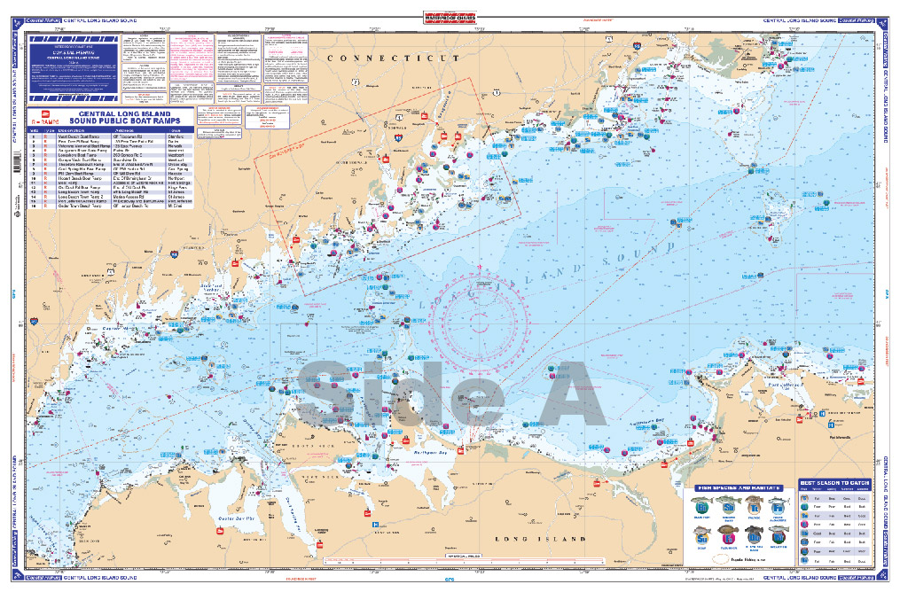 Central Long Island Sound Coastal Fishing Chart 26F