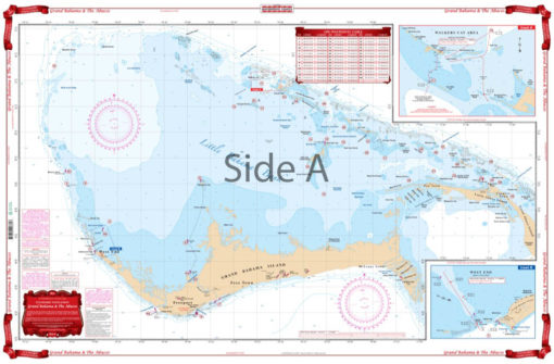 Grand Bahama And The Abacos Navigation Chart 38a Grand Bahama And The Abacos Navigation Map 38a Side A
