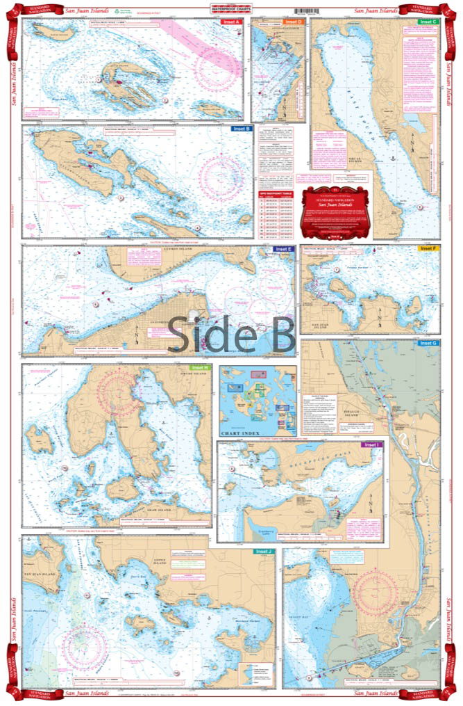 San_Juan_Islands_Navigation_Chart_43_Side_B Waterproof Charts