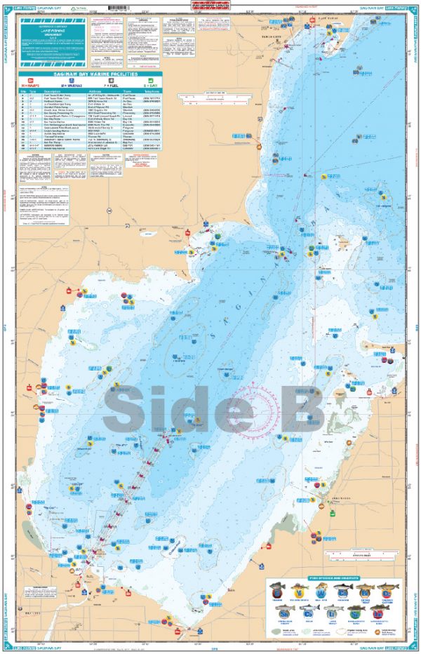 Saginaw_Bay_Lake_Fishing_Map_74F_Side_B