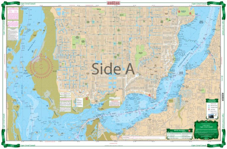 Coverage of Cape Coral Canals Large Print Navigation Chart 7E