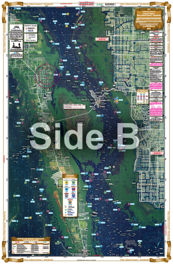 Pine Island Sound and Matlacha Inshore Fishing Chart 25F