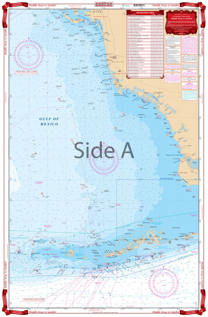 Coverage of Middle Keys to Sanibel Maxi Navigation Chart 3
