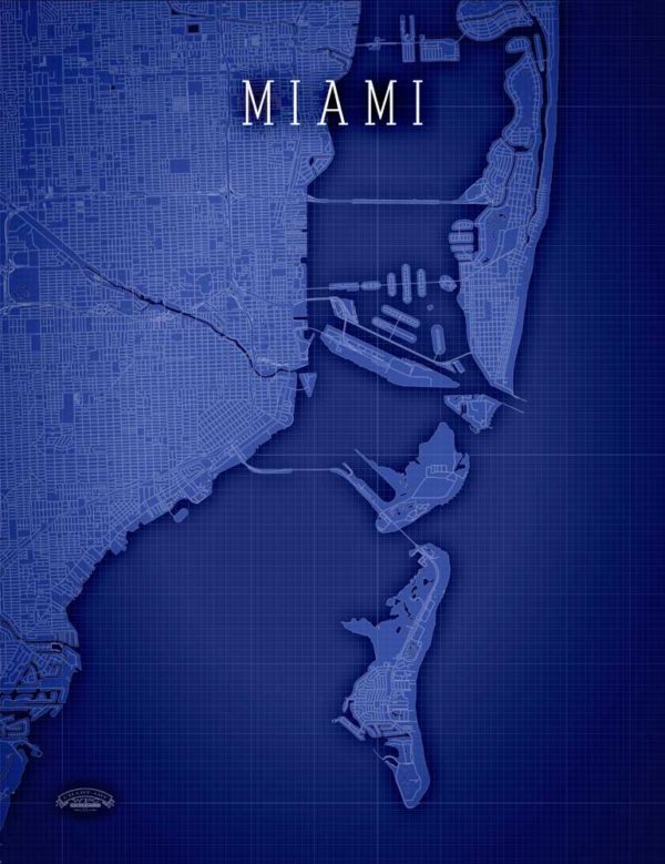 Miami_Blueprint_Wrapped_Canvas