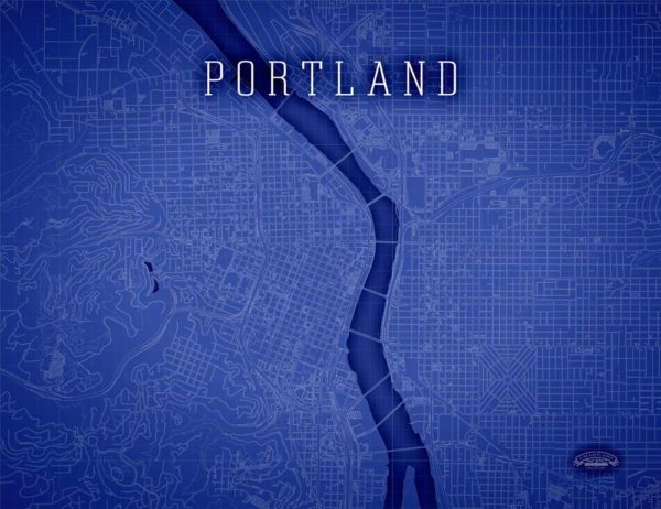Portland_Blueprint_Wrapped_Canvas