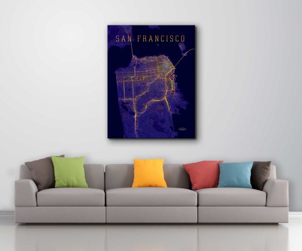 San_Francisco_Nightmode_Wall_Wrapped_Canvas