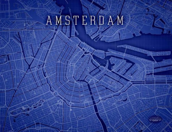 Amsterdam_Blueprint_Wrapped_Canvas
