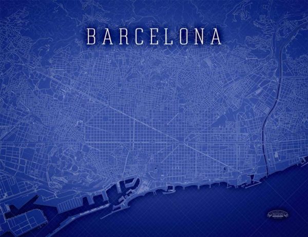 Barcelona_Blueprint_Wrapped_Canvas