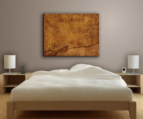 Barcelona_vintage_wall_wrapped_canvas