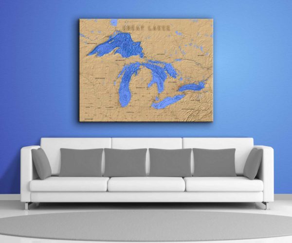 Great Lakes Wrapped Canvas Wall