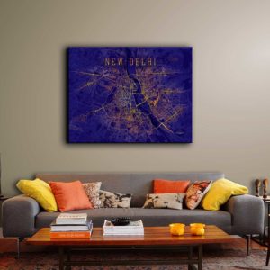 New_Delhi_Nightmode_Wall_Wrapped_Canvas